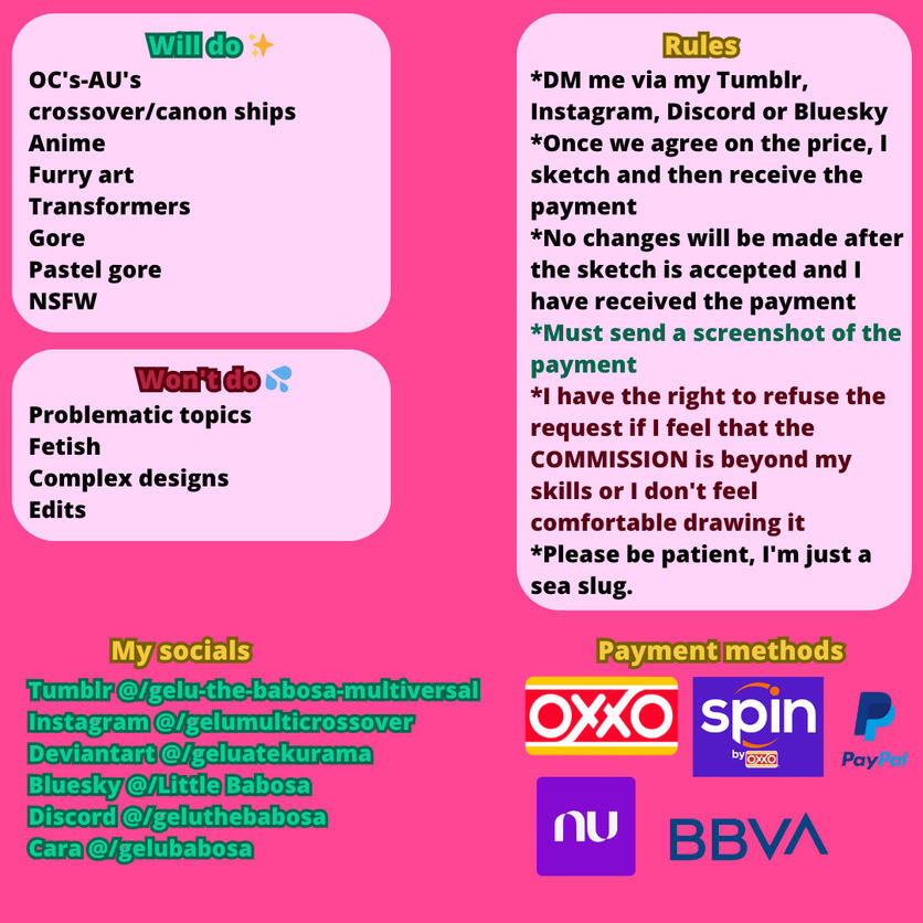 Contact/Rules/Payment